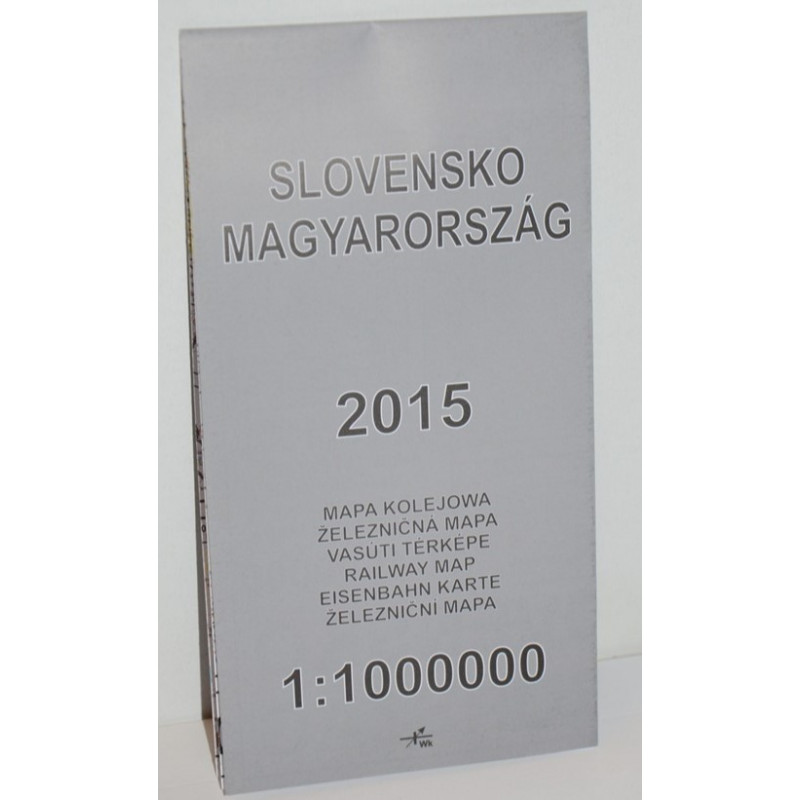 Železniční mapa Horní a Dolní Uhry (Slovensko a Maďarsko) 2015