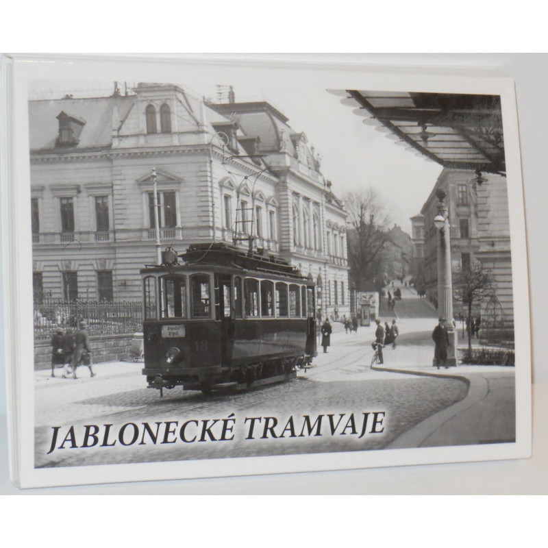 Jablonecké tramvaje soubor 15ti unikátních dobových pohlednic