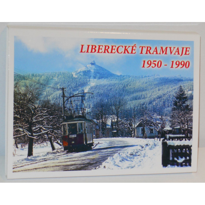 Liberecké tramvaje 1850 - 1990 soubor 15ti unikátních dobových pohlednic