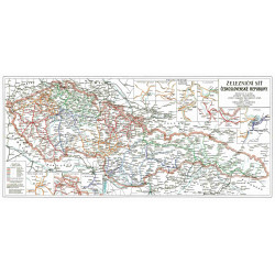 Železniční mapa Československa 1924 (reprint) měřítko 1:1000 000