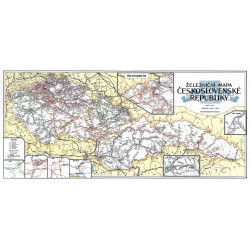 Railway map of Czechoslovakia 1934 (reprint) scale 1:800,000