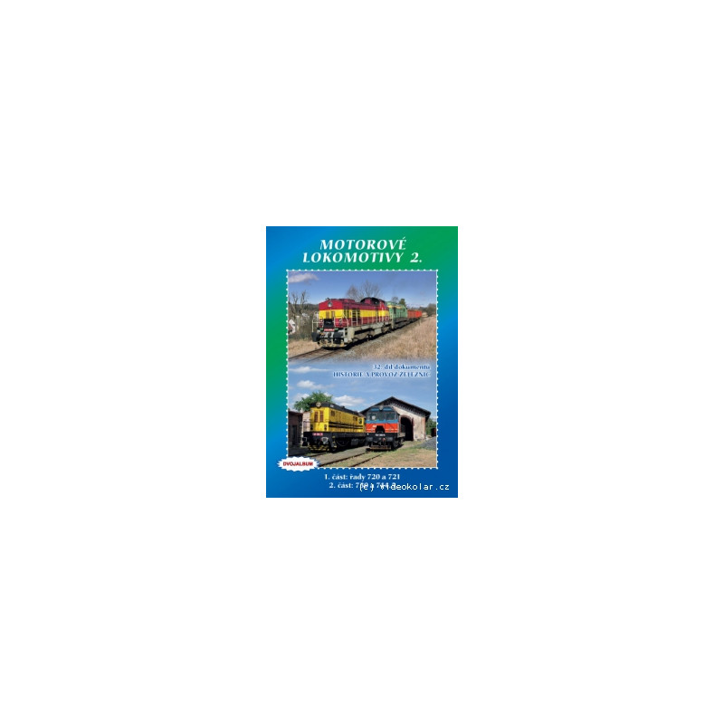 Motorové lokomotivy 2 (2x DVD) 1.část: řady 720 a 721,  2.část: řady 730 a 744.5 142 min., DVD