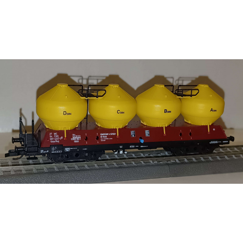 TILLIG 4-axle container wagon Uacs ČSD, 4th edition  TT