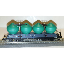 TILLIG  set of 2 pcs 4-axle container wagons Uacs 451.1 Transportservis spol. s.r.o. Beroun, 6th edition  TT