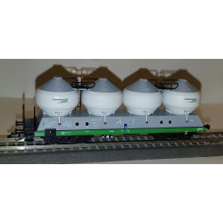 TILLIG  4-axle container wagon Uacs CZ-ČMC Českomoravský cement a.s., 6th series  TT