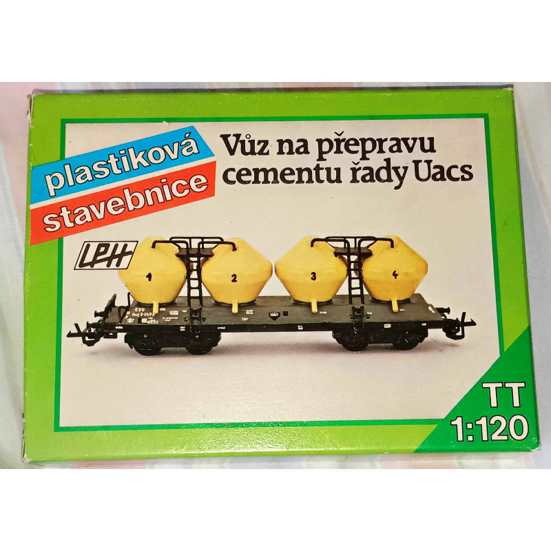 LPH nádobový vůz ČSD (ČD) pro přepravu cementu řady Raj (Uacs), stavebnice TT