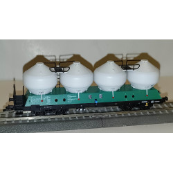 TILLIG set of 2 pcs 4-axle container wagons Uacs 451.1 Raj-Wagon Trenčín spol s.r.o., 6th edition  TT