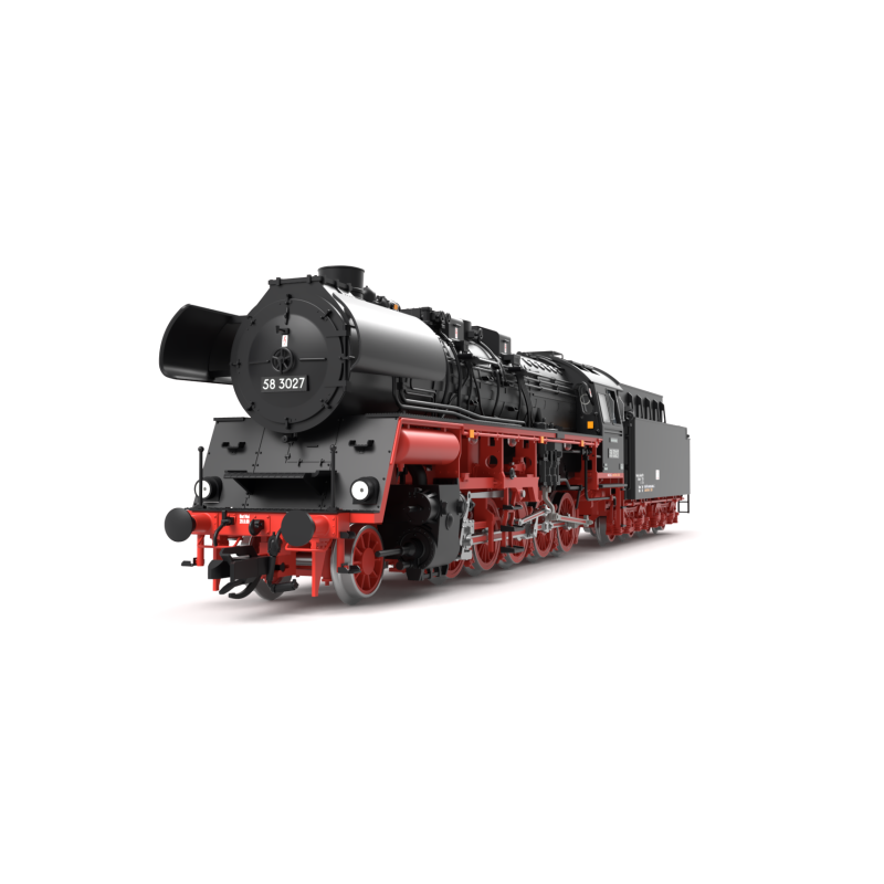 Saxonia steam locomotive 58.3027 DR with T34 tender, TT analog