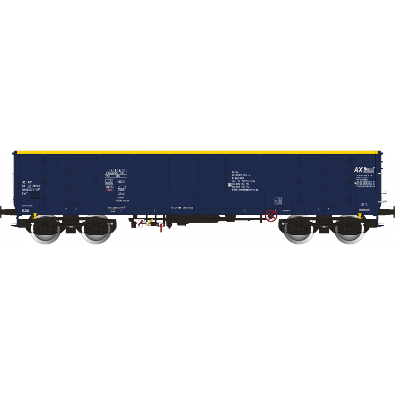 ALBERT MODELL  4-axle open high-sided Eas H-CDC wagon, ep.VI, gray, wagon no.: 029-7  H0