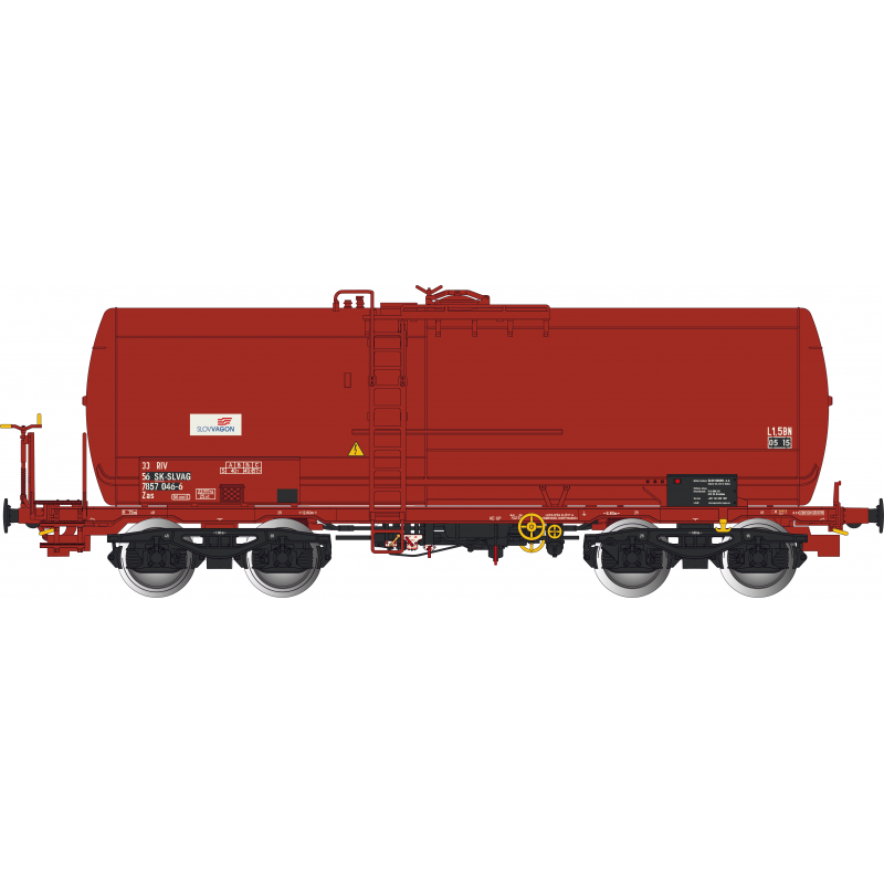 ALBERT MODELL 4-axle boiler car Zas SK-SLVAG "SLOVVAGON", red, ep.VI., car no.: 046-6  H0