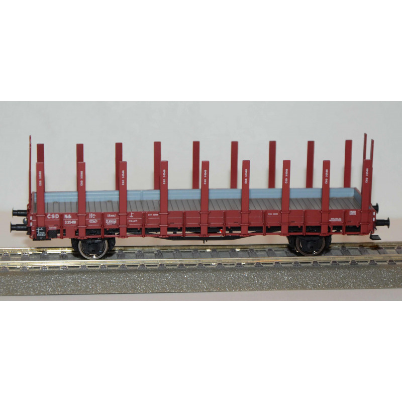 BRAWA 50492 2-axle flat car Ndk ČSD, car no.: 3.35418  3rd edition H0