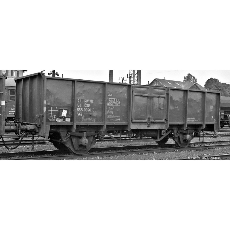 BRAWA 50077 2nápr. otevřený vysokostěnný vůz Vte ČSD, č.vozu: 21 54 555 0926-9, 4.ep. H0