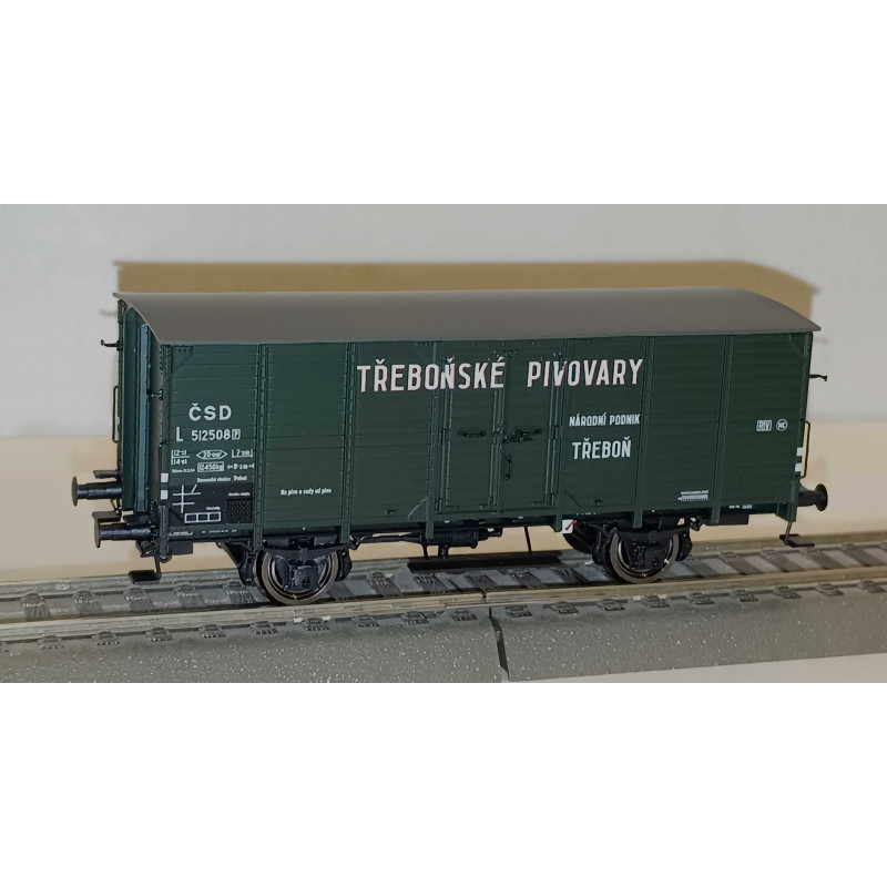 BRAWA 50993 2-axle covered wagon L "Třeboňské pivovary" ČSD, wagon no.: 512508, 3rd edition  H0
