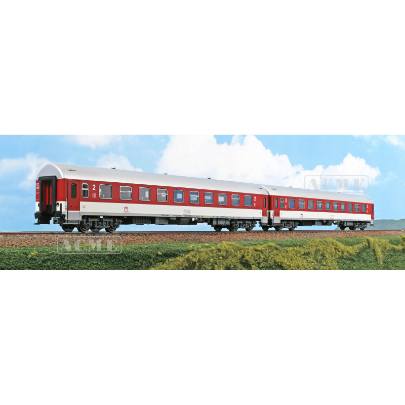 A.C.M.E. 55342 set 2 ks 4nápr. osobních vozů 2.třídy Y Bpee ZSSK,ep.5/6. H0