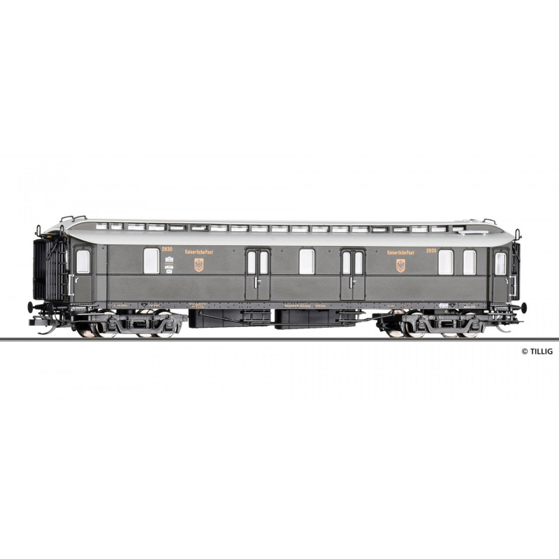 TILLIG  4-axle historical mail car "Kaiserliche Post," 1st edition TT