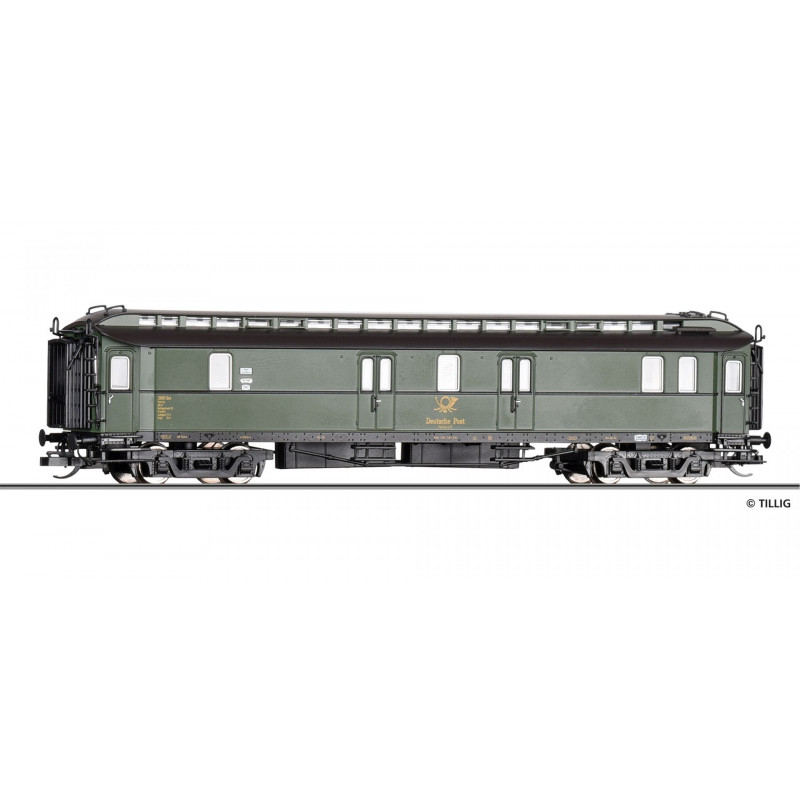 TILLIG 4-axle historic mail car Post4ü Deutschen Post, 3rd edition  TT