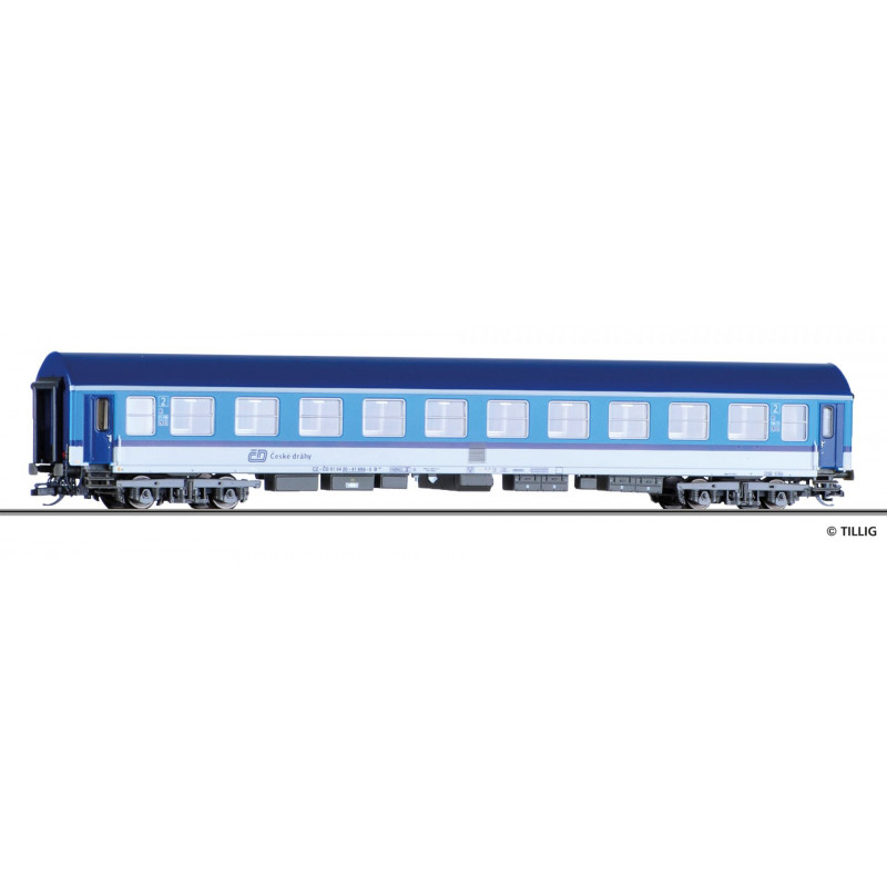 TILLIG  4-axle passenger car type "Y" 2nd class (B) ČD, paint scheme "Najmrd 2", 6th series.   TT