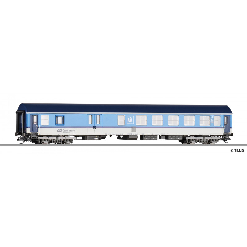 TILLIG 4-axle passenger car type "Y/B 70" 2nd class (BDs) with ČD luggage compartment, paint scheme "Najmrd 2, 6th edition. TT