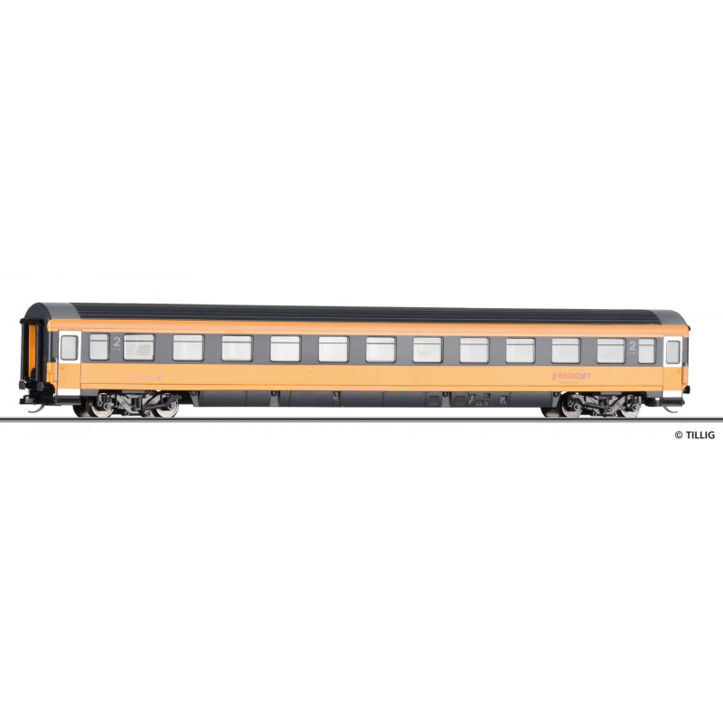 TILLIG   4-axle Bmz 2nd class passenger car of the "RegioJet" company, 6th series TT