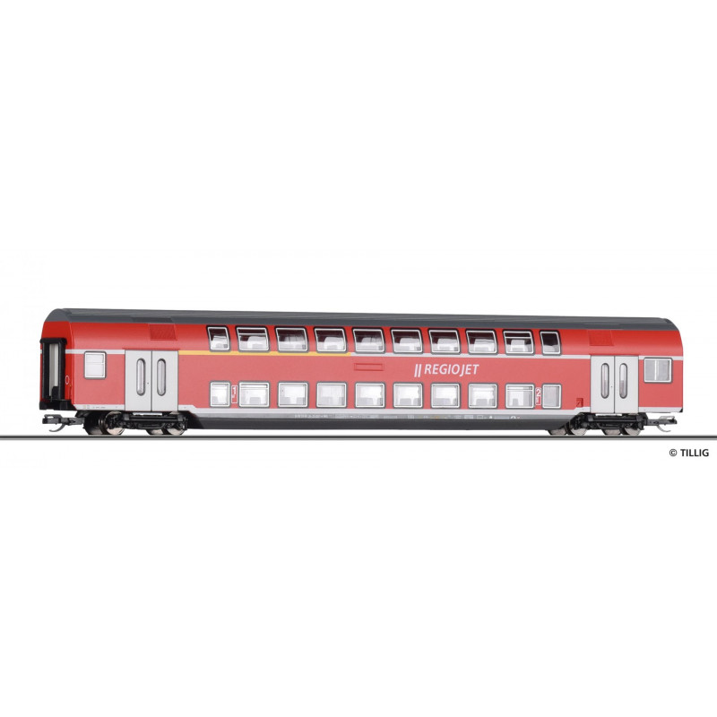 TILLIG 4-axle double-decker 1st/2nd class carriage DABz755 REGIOJET, 6th series. TT