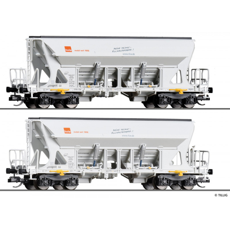 TILLIG set of 2 pieces, 4th generation Faccns dump cars from HVLE (CZ), 6th edition. TT