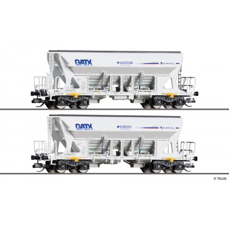 TILLIG  set of 2 Faccns dump cars from GATX/EUROVIA, 6th edition  TT