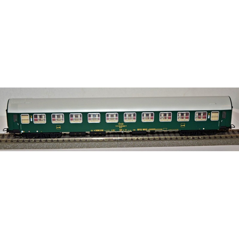 TILLIG 4-axle Bcm sleeper car, type Y, ČSD 2nd class, 4th series. H0