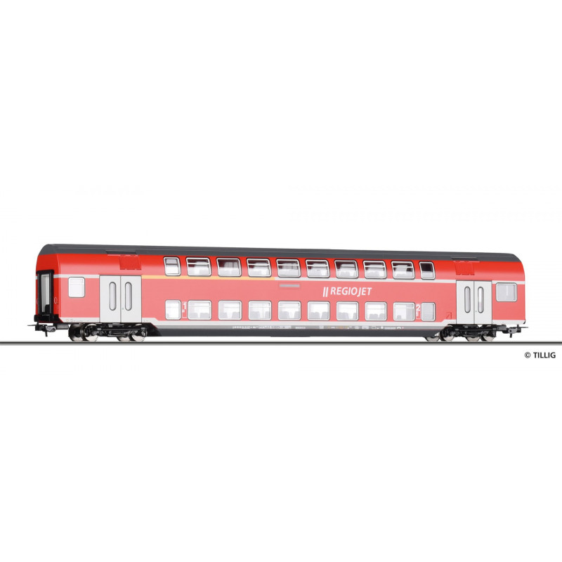 TILLIG 4-axle double-decker car 1st/2nd class DABz755 REGIOJET, 6th edition H0