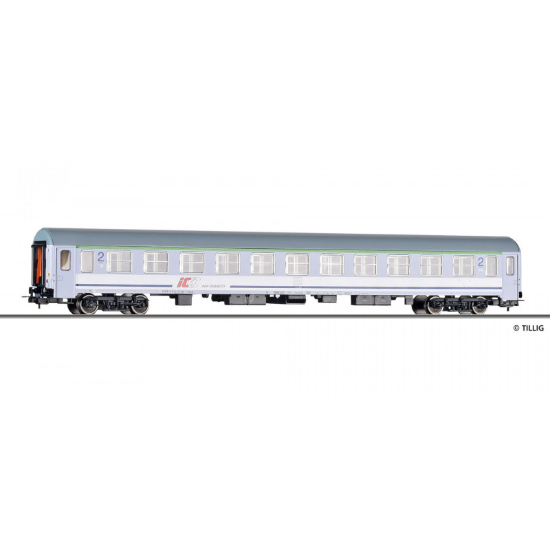 TILLIG 4-axle Bdmu PKP Intercity 2nd class passenger car, second operating number, 6th series. H0