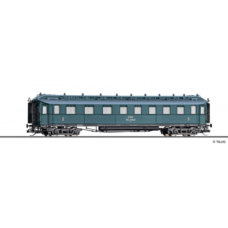 TILLIG 4th class captured passenger car, 2nd and 3rd class BCa ČSD, 3rd series TT
