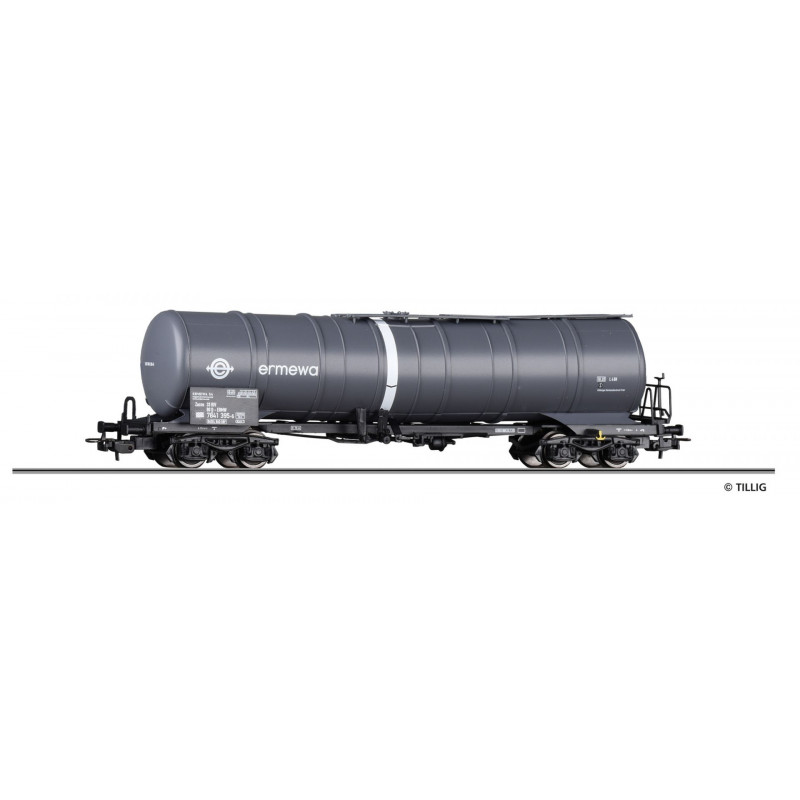 TILLIG 4-axle boiler wagon Zacns by ERMEWA SA, white lettering, without ladder, 6th edition. H0
