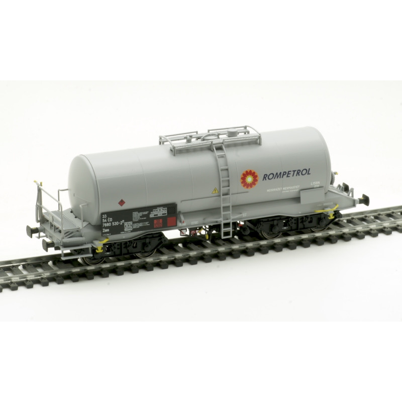 ALBERT MODELL 4-axle boiler car Zaes ČD "ROMPETROL" gray, ep.VI., gray, car no.: 7880 530-2  H0