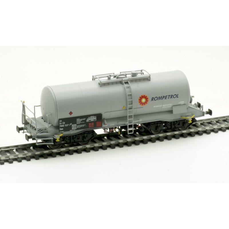 ALBERT MODELL 4-axle boiler car Zaes ČD "ROMPETROL" gray, ep.VI., gray, car no.: 7880 537-7  H0