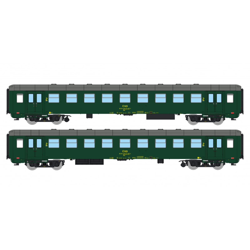 IGRAMODEL 4-axle passenger car Bai ČSD 8dv Jihlava 2, IV. ep. H0