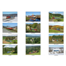Railways in the Podkrkonoší Region 2024, monthly wall calendar