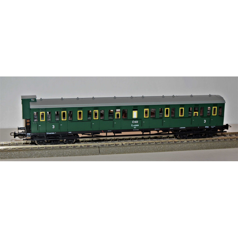 PIKO 4-axle trophy passenger club car Ca 4-5626 ČSD 3rd class with brakeman's cab, 3rd edition  H0