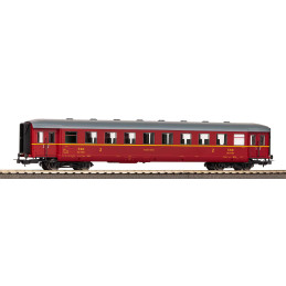 PIKO 4-axle passenger baggage car Balm 2 class ČSD red, 3rd edition H0