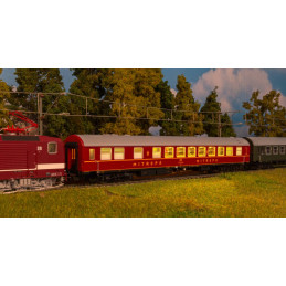 PIKO 4-axle WRm '61 DR "MITROPA" dining car, 4th edition, digital + sound, H0