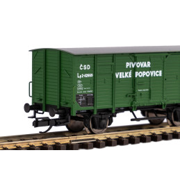 PIKO 2.nápr krytý vůz G02 Lp ČSD "PIVOVAR VELKÉ POPOVICE", 3.ep.     TT