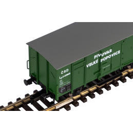 PIKO 2nd class covered wagon G02 Lp ČSD "PIVOVAR VELKÉ POPOVICE", 3rd edition. TT