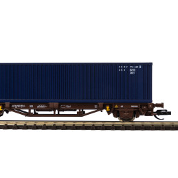 PIKO 2nd generation container wagon Lgns ČD + 1x 40 Intrans container, 5th edition.   TT
