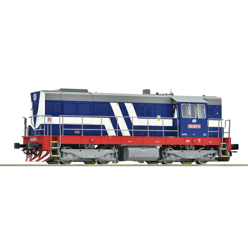 ROCO motor locomotive 742.007-8 ČD "Bangle, Kocour", digital + sound   H0