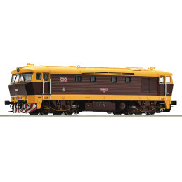 ROCO motor locomotive 752.068 ČSD "Zamračená, Bardotka", 3rd production series, digital + sound   H0