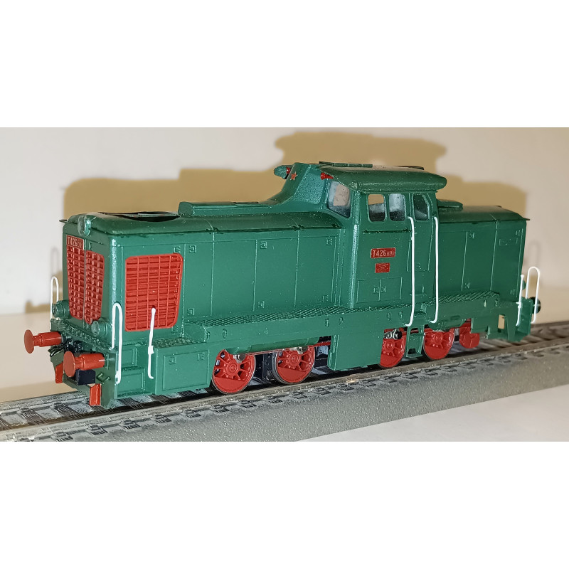 PRAGOMODEL  Mot. ozubnicová lok. T426.001 ČSD, provizorní zelený nátěr, bez koncových světel,  3.ep., analog H0