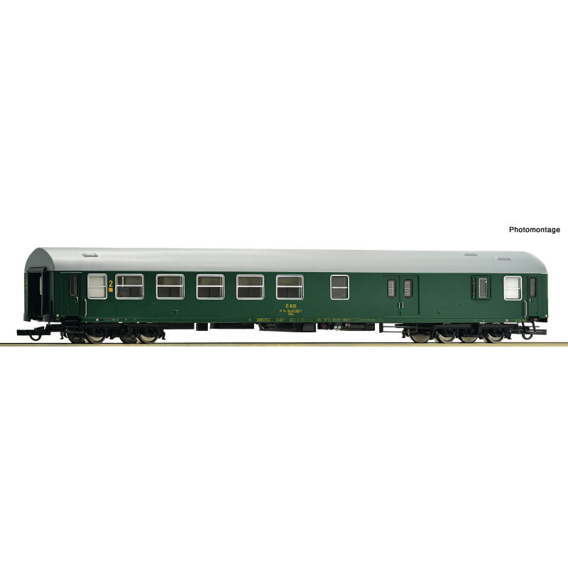 ROCO 4-axle passenger car type Y/B-70 BDa 2nd class with ČSD service compartment (car no. 1), 4th edition  H0