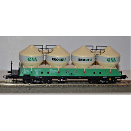 ROCO set of 2 x 4-axle tank wagons Uacs ZSSK "Ekocell", 6th edition, H0