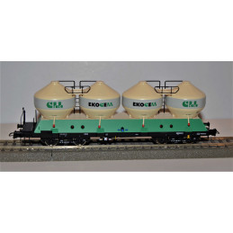 ROCO set of 2 x 4-axle tank wagons Uacs ZSSK "Ekocell", 6th edition, H0