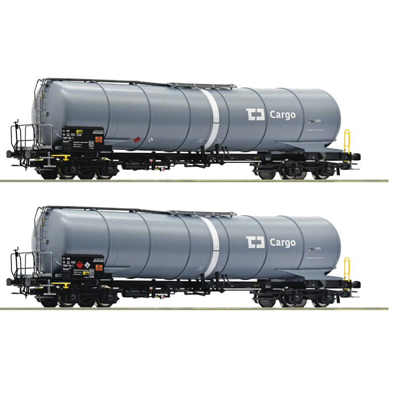ROCO set of 2 Zacns ČDC 2-axle tank cars, 6th edition, H0