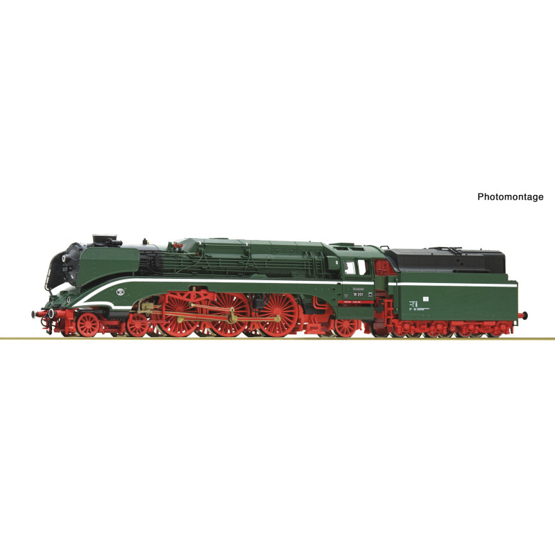 ROCO steam locomotive BR 18.201 DR, 4th edition, analog TT