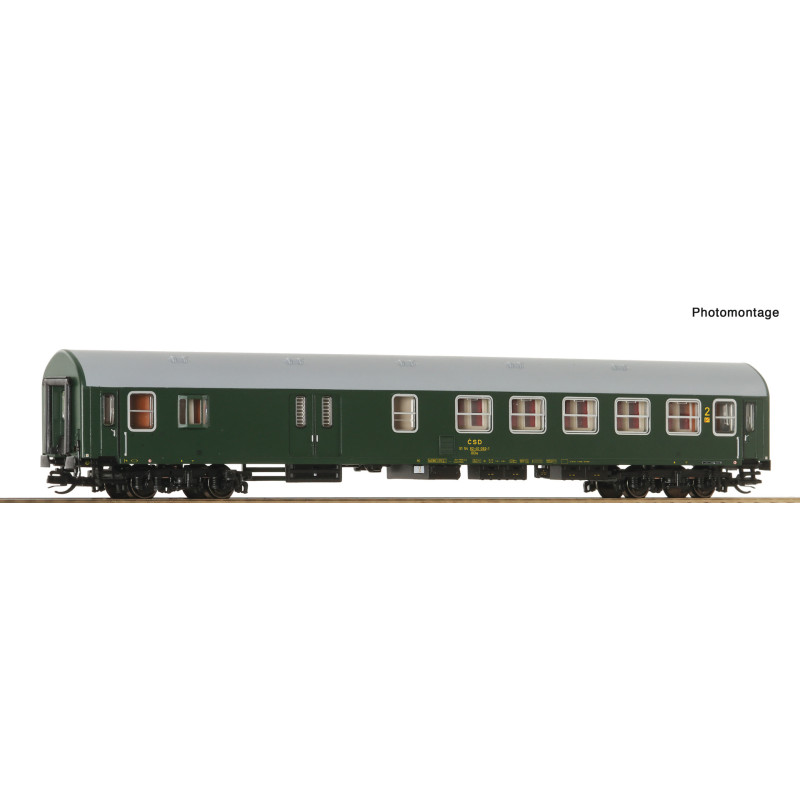 ROCO 4-axle passenger compartment car type Y/B-70 BDa 2nd class with ČSD service compartment, 4th edition TT